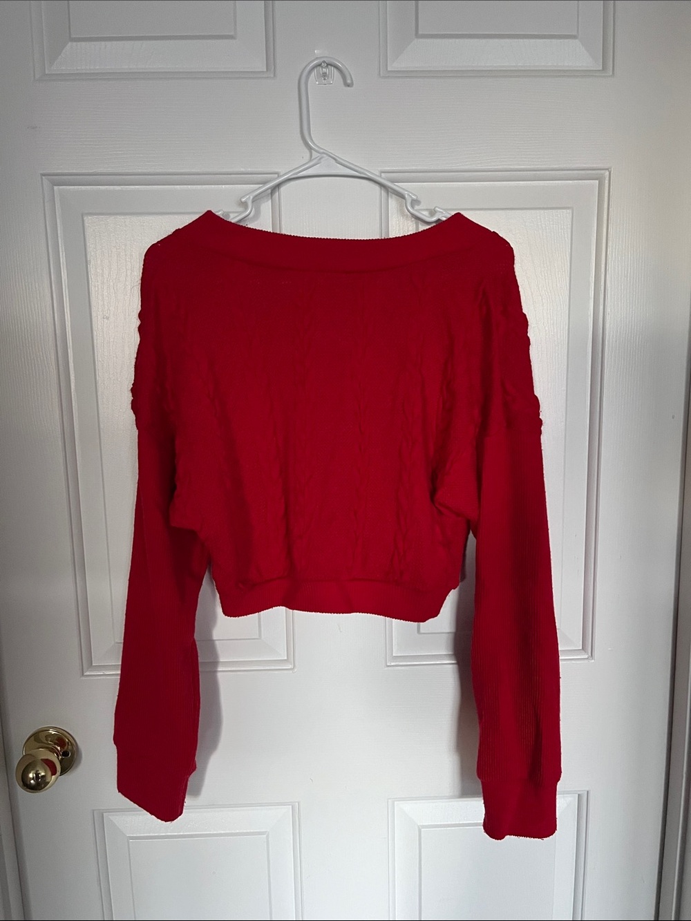 Red ButtonUp Cardigan | Medium - Picture 3 of 3